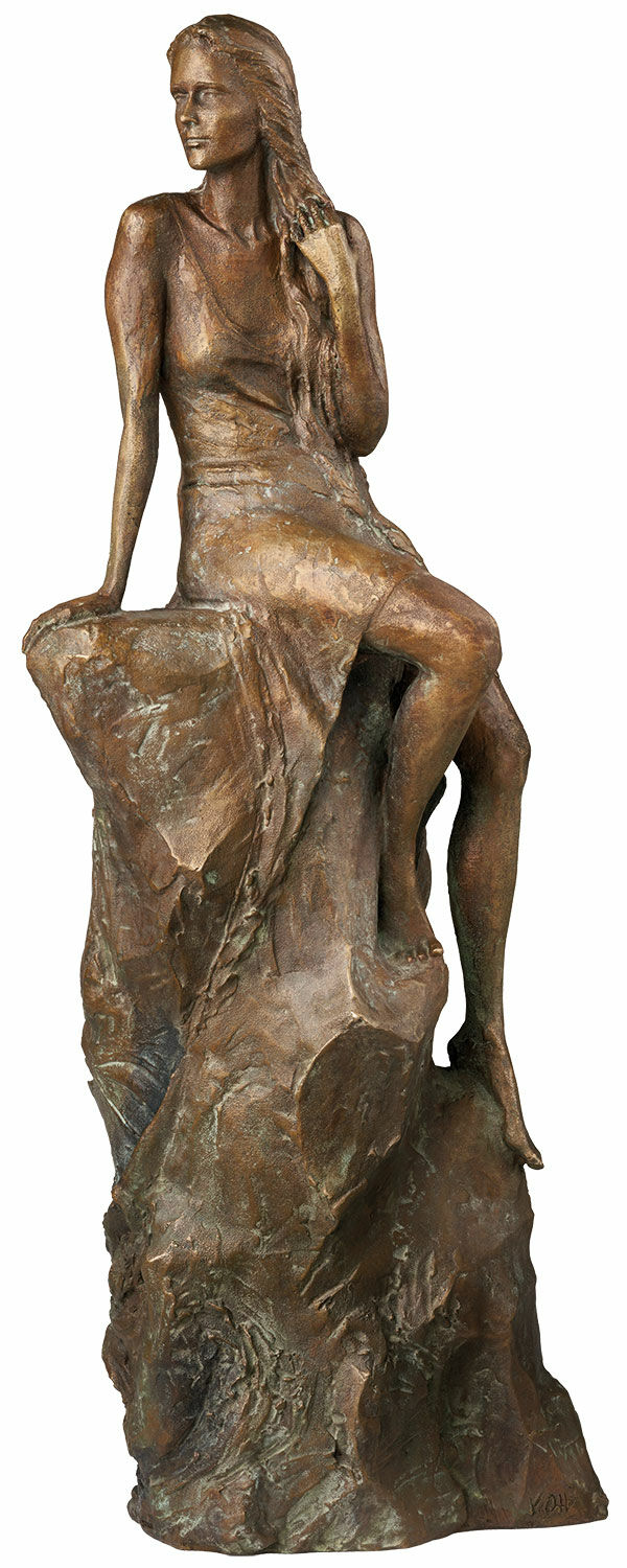 Skulptur "Loreley" (2023), bronzereduktion von Valerie Otte