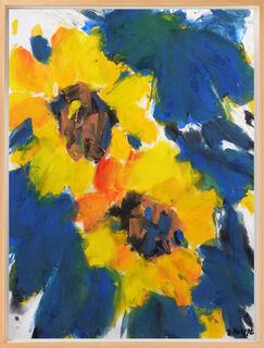 Bild "Sonnenblumen" (2023), (Unikat) von Brigitte Hoeppe