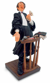 Caricature "The Lawyer", cast hand-painted
