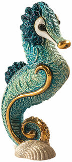 Keramisch figuur "Zeepaardje Turquoise"