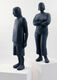 Ensemble de 2 sculptures en bois avec socle pour fixation murale "Body#309.3/4 et Body#310.4/4" (2022) de Johanna Schelle