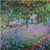Wandobjekt "Irisbeet in Monets Garten", Glas