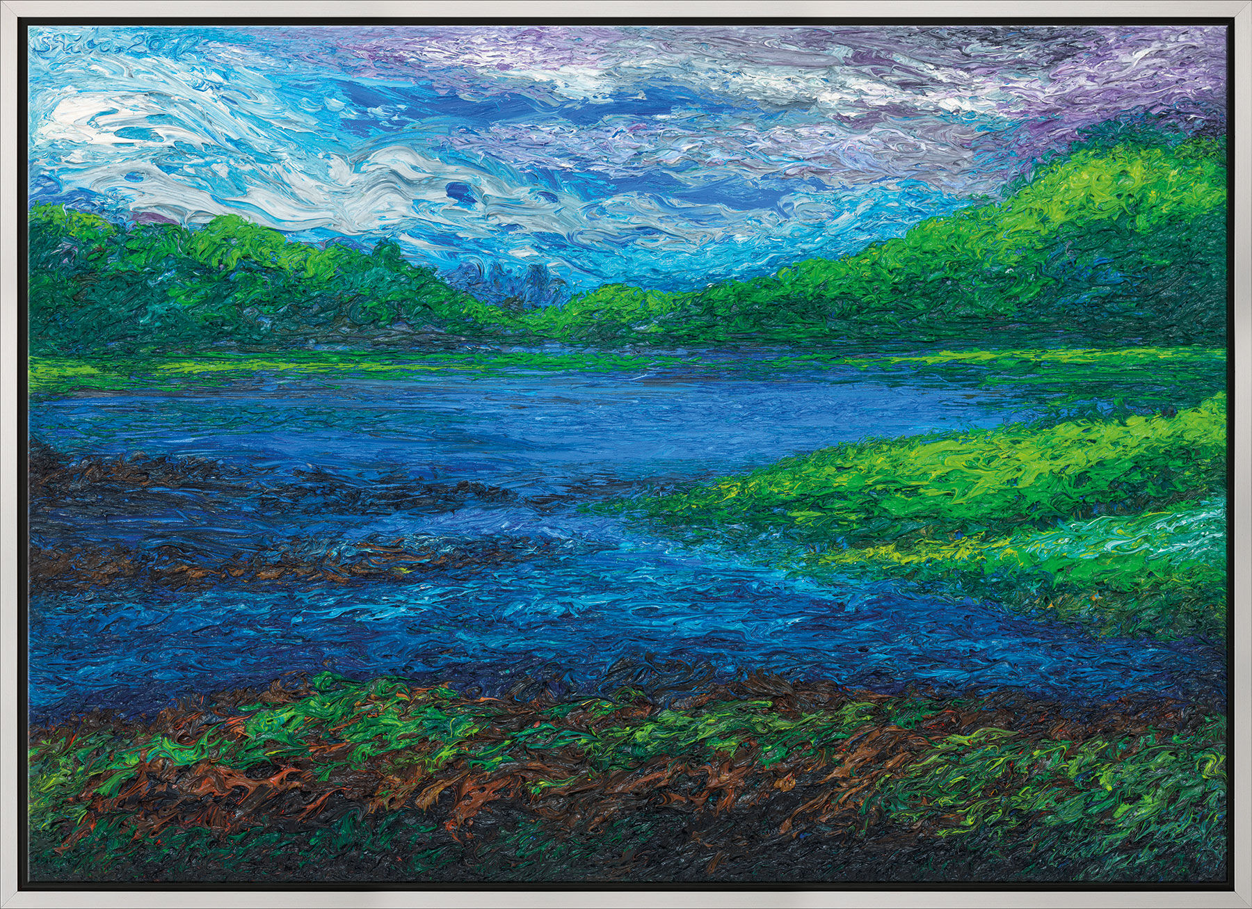 Picture "Maar" (2012) (Original / unique piece), framed by Ansgar Skiba