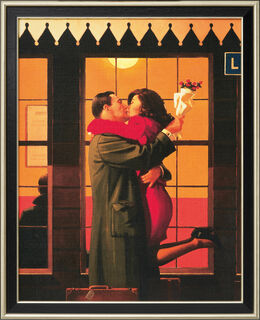 Picture "Back Where You Belong" (1996), framed by Jack Vettriano