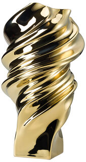 Porseleinen vaas "Squall Gold Titanised" (medium, hoogte 32 cm) - Ontwerp Cédric Ragot