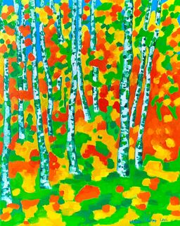 Picture "Birch Forest VI" (2022) (Unique piece)