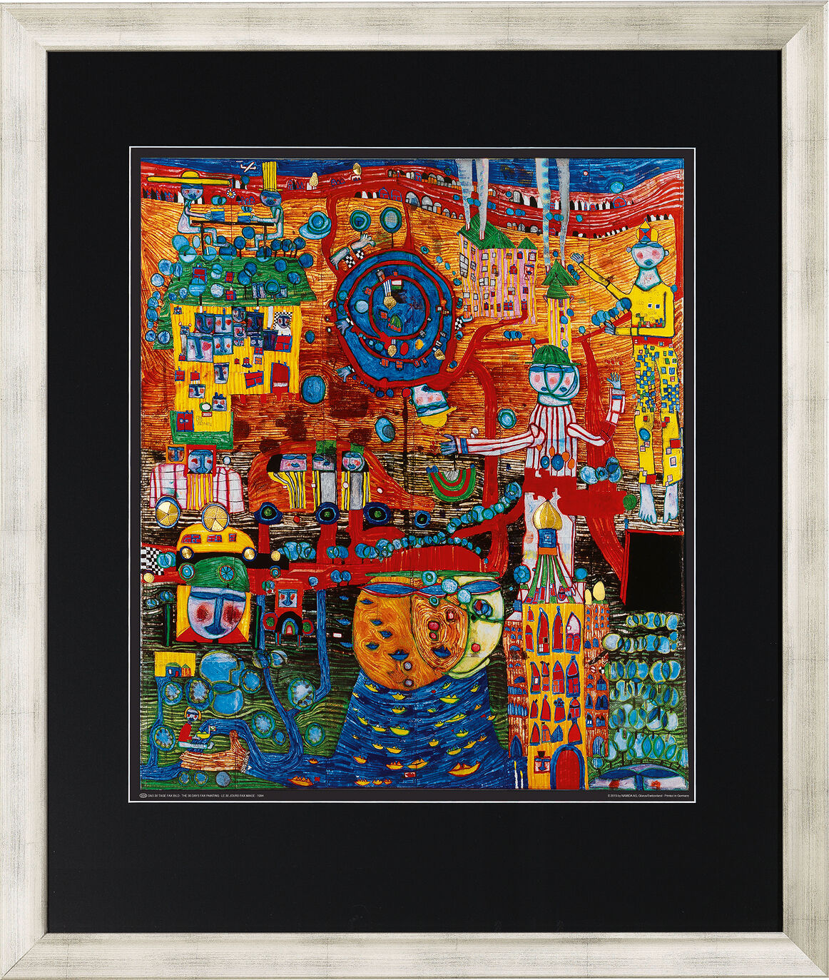 Picture "(936) The 30 Day Fax", framed by Friedensreich Hundertwasser