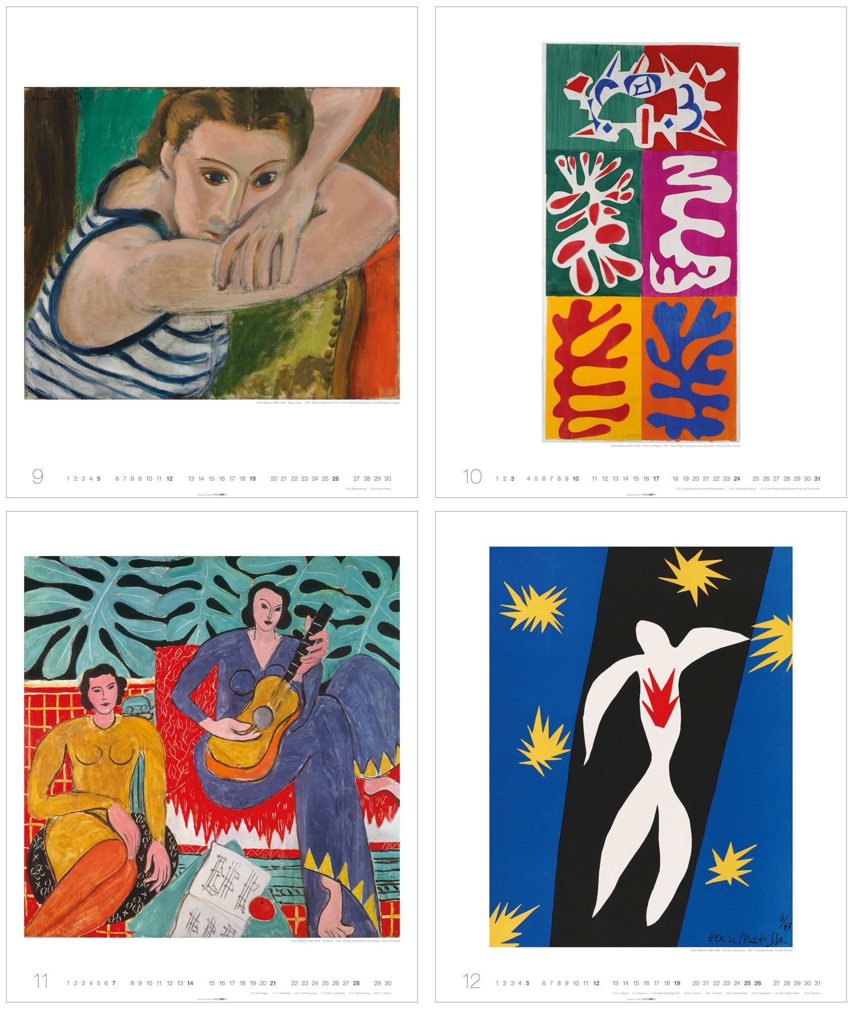 Künstlerkalender 2027 von Henri Matisse