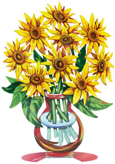Scultura a cavalletto bifacciale "Girasole"