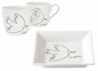 3-piece porcelain set "Dove of Peace" by Pablo Picasso