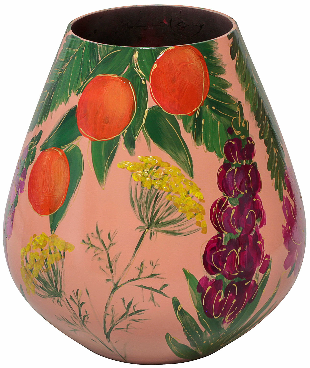 Glass vase "Orange Garden" by Milou van Schaik Martinet