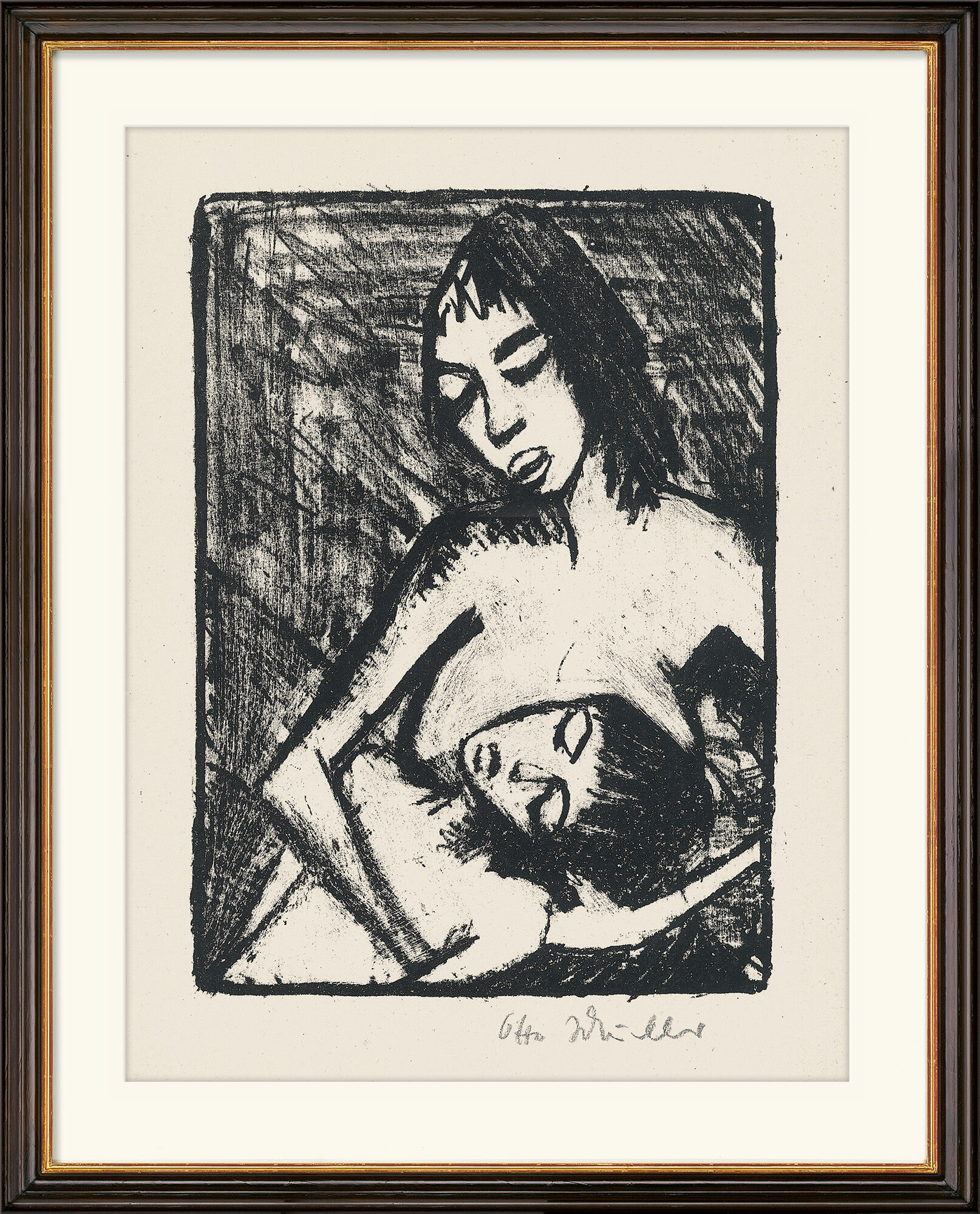 Billede "Mor og barn 2 (lille version)" (1920) von Otto Mueller