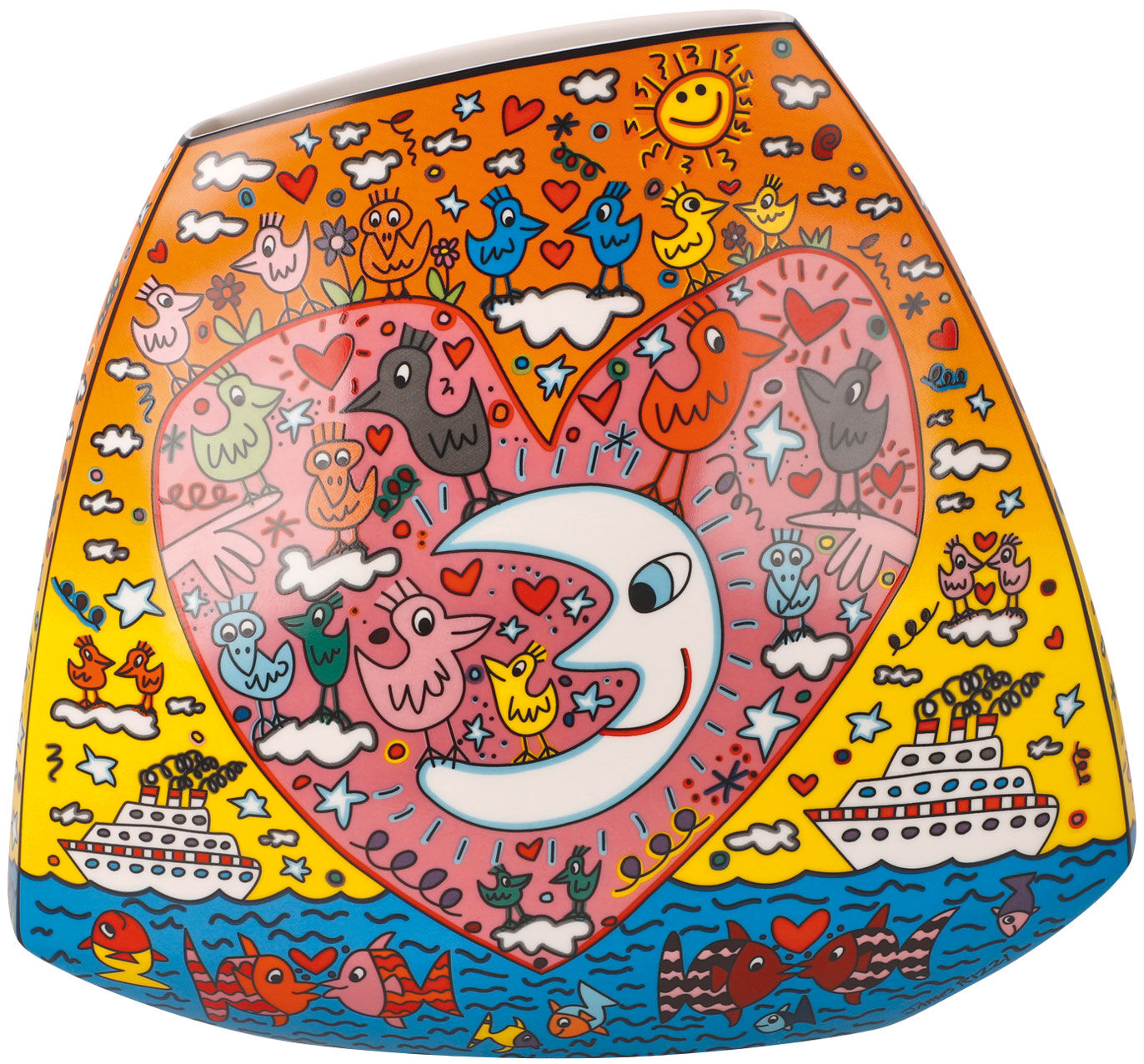 Porzellanvase "The Romance of the Sea" von James Rizzi
