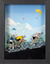 Tableau 3D "Cyclistes", encadré