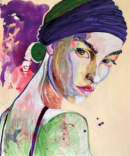 Picture "Looking Back 4" (2024) (Original / Unique piece), on stretcher frame by Petra Girschewski