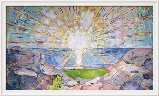 Obraz "Słońce", wersja w białej ramie autorstwa Edvard Munch