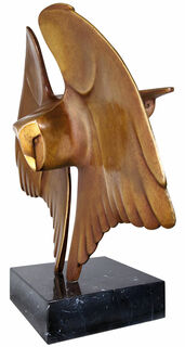 Skulptur "Flyvende ugle", bronze von Evert den Hartog