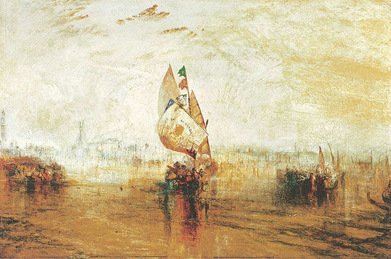 Picture "The Sun of Venice" (1843), on stretcher frame by William Turner