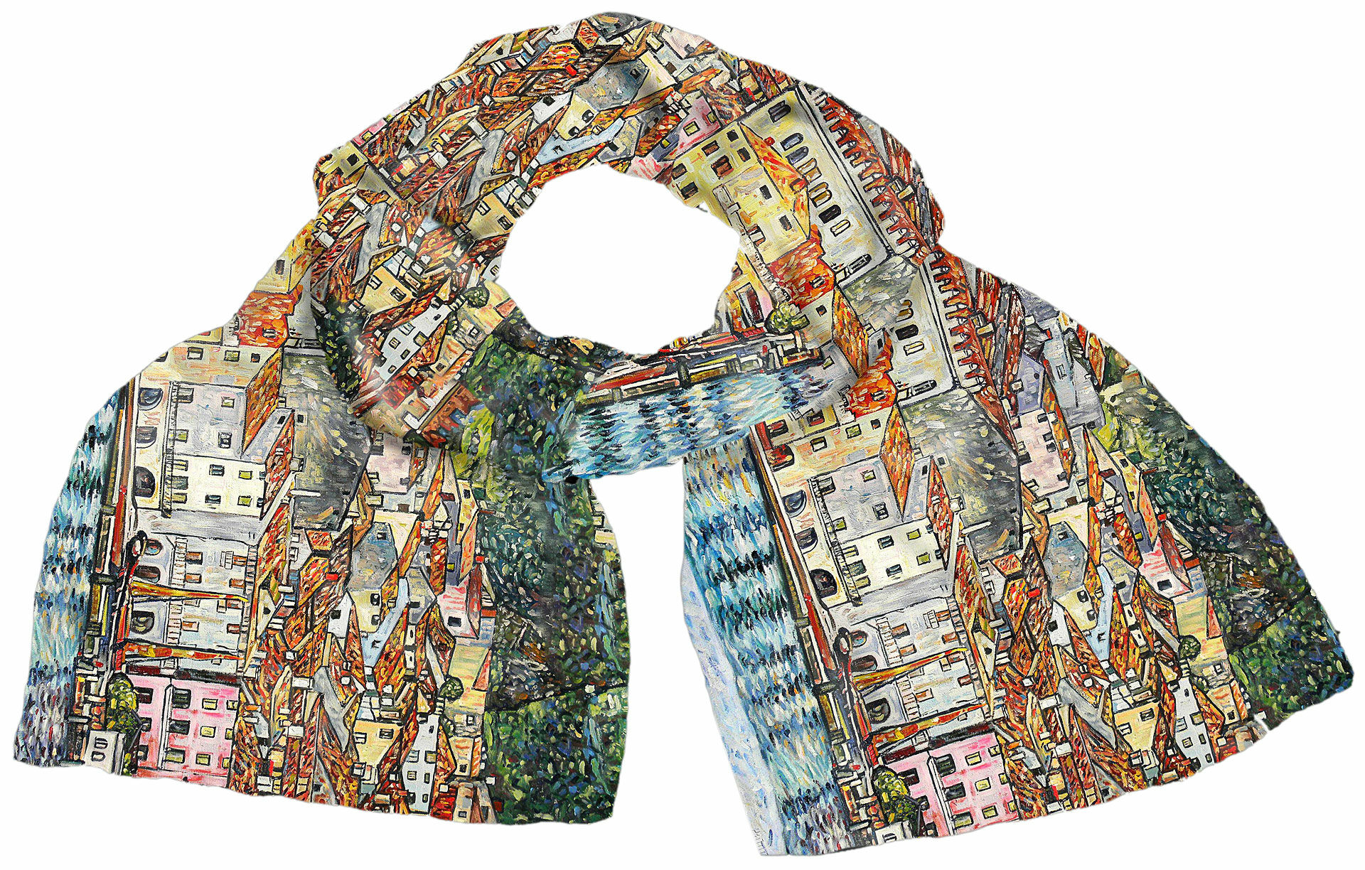 Silketørklæde "Malcesine" von Gustav Klimt