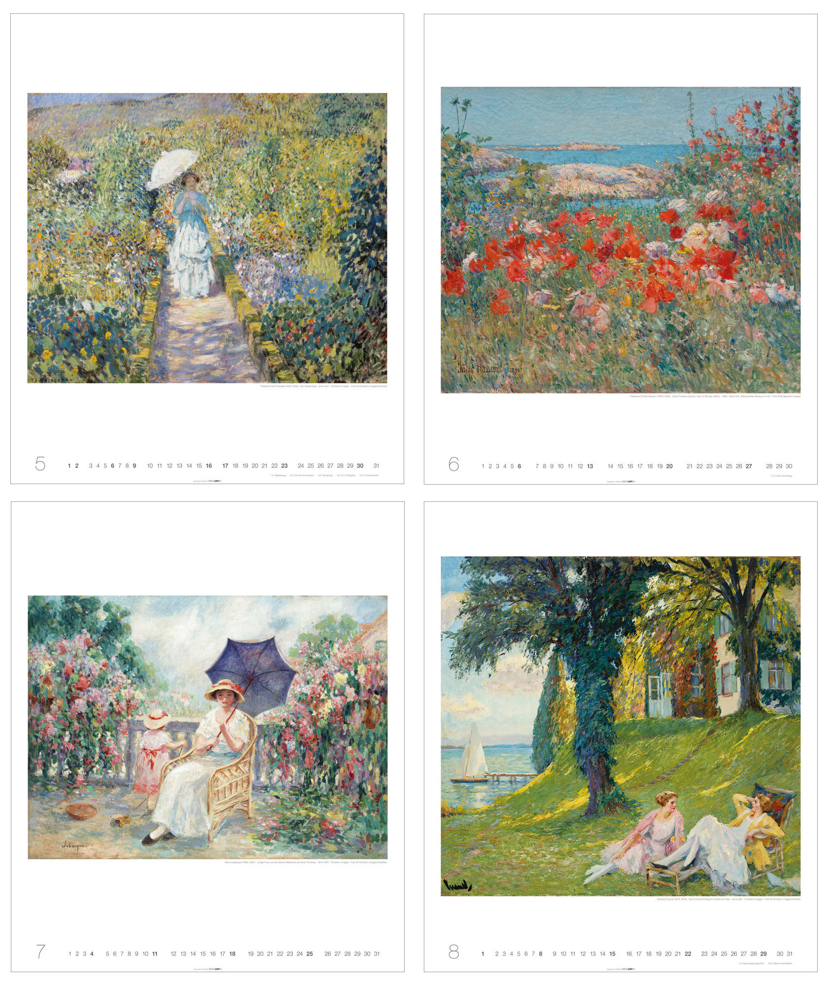 Calendrier d'artiste « Les plus beaux jardins de l'impressionnisme » 2027