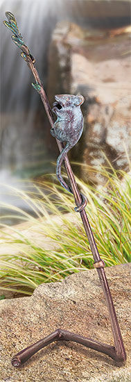 Garden sculpture "Stalk with Mouse", bronze