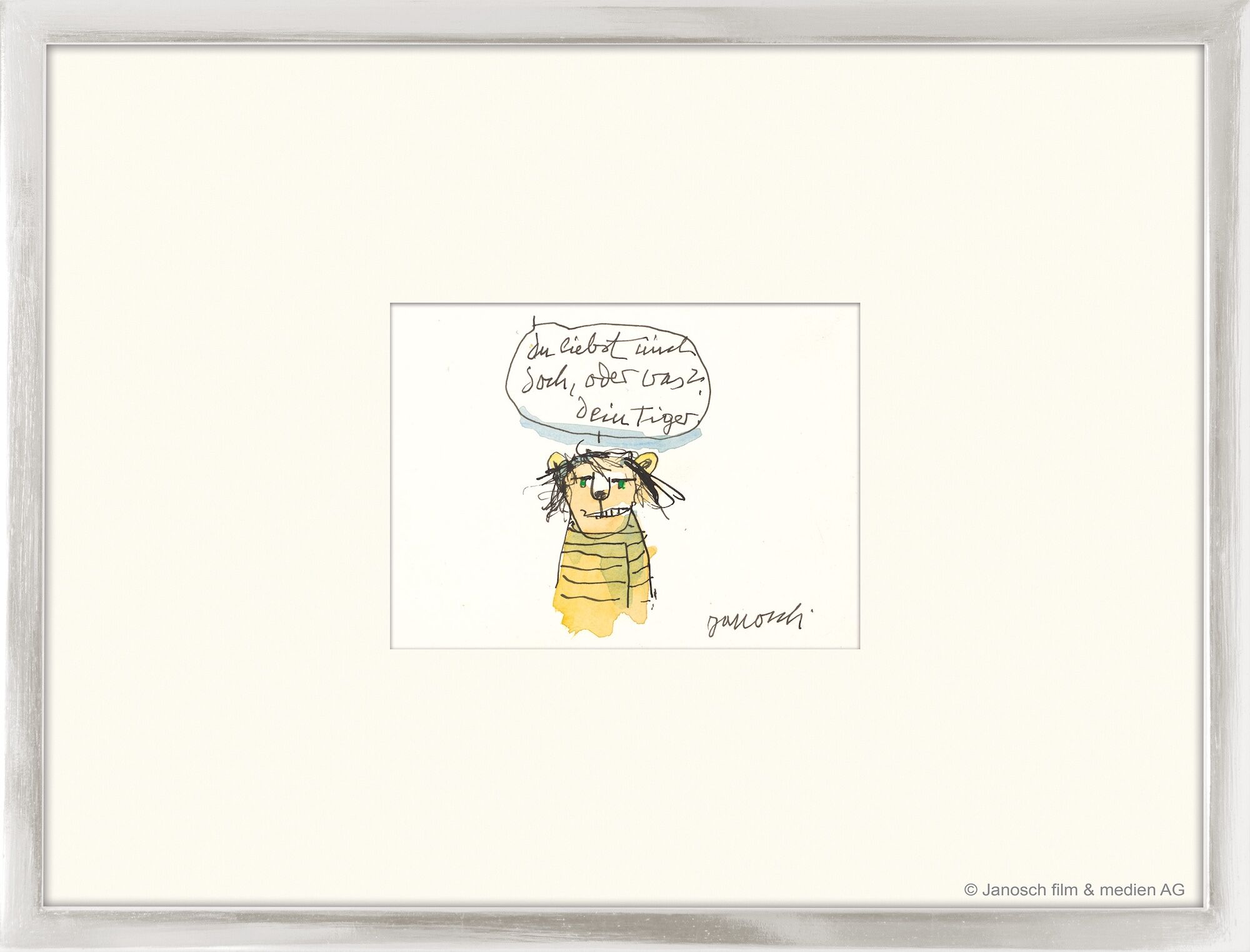 Schilderij „Je houdt toch wel van me, hè?“ (Uniek exemplaar) van Janosch