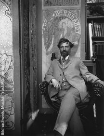 Porträt des Künstlers Alphonse Mucha