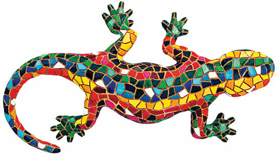 Figurine en mosaïque "El Gecko"