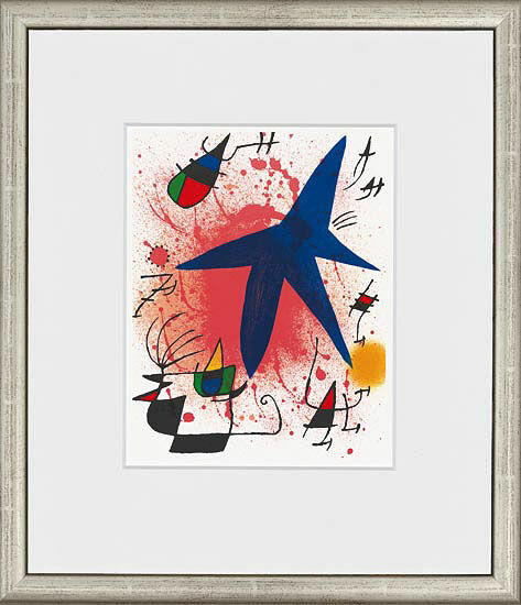 Picture "L'étoile bleu - The Blue Star", 1972, framed by Joan Miró