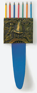 Bronzeskulptur "Zunge für Einstein" mit Künstlerbuch