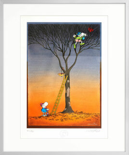 Picture "Heart in the Tree", framed by Mordillo