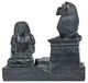 Escultura de 2 piezas "El escriba real Nebmertuf escribiendo bajo la protección del dios Thoth", fundida