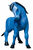 Sculpture "The Blue Horse", hand-painted cast version