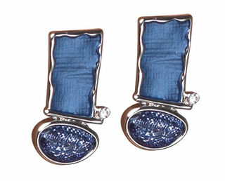 Stud earrings "Blue Fire"