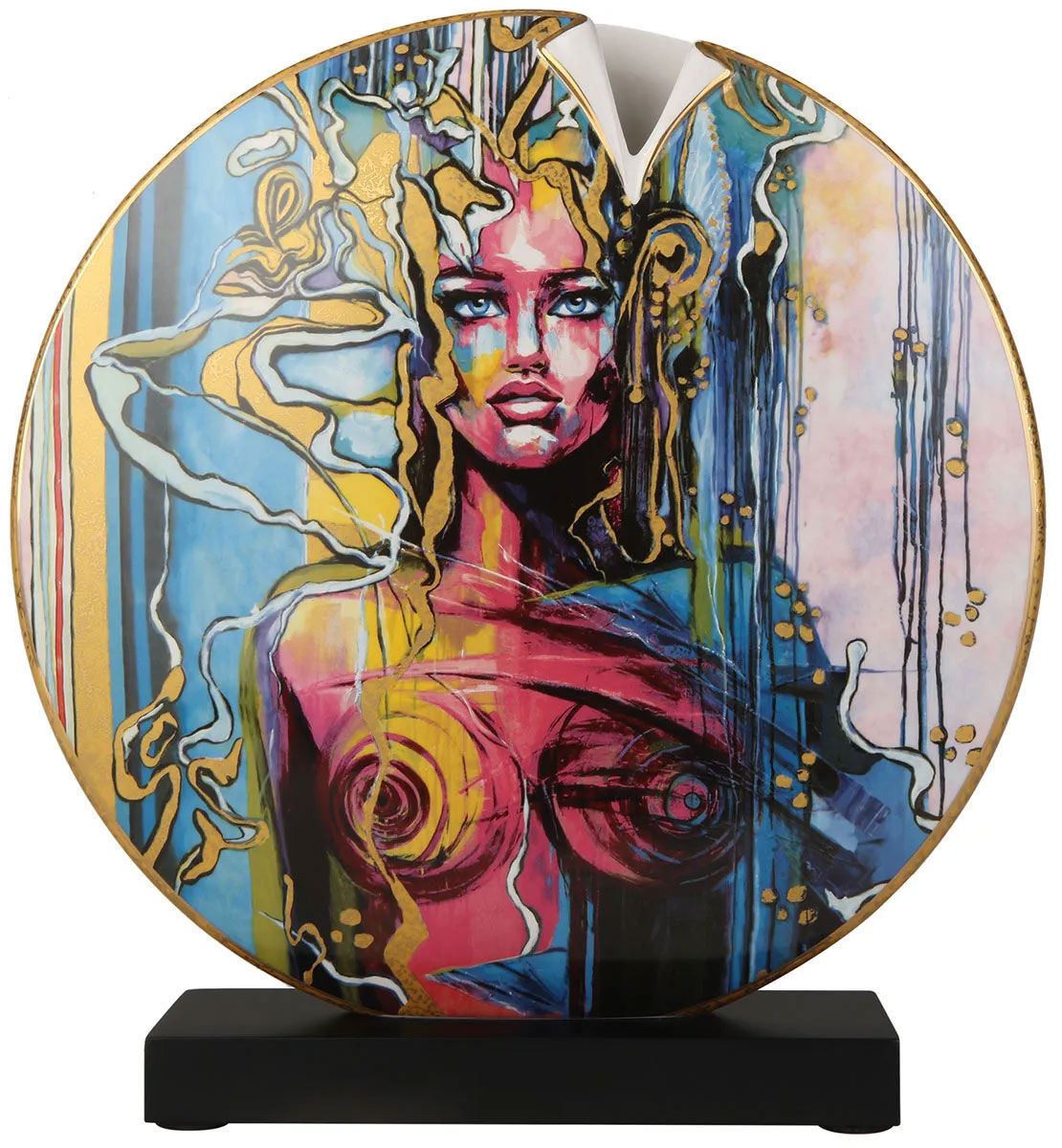 Porzellanvase "Freya" mit Golddekor von Lana Frey