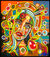 Bild "Chloé" (2021), handbearbetad, inramad