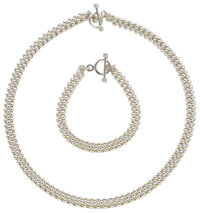 Parure de bijoux "Gouttes d'argent"