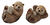 Set van 2 keramische figuren "Otters"