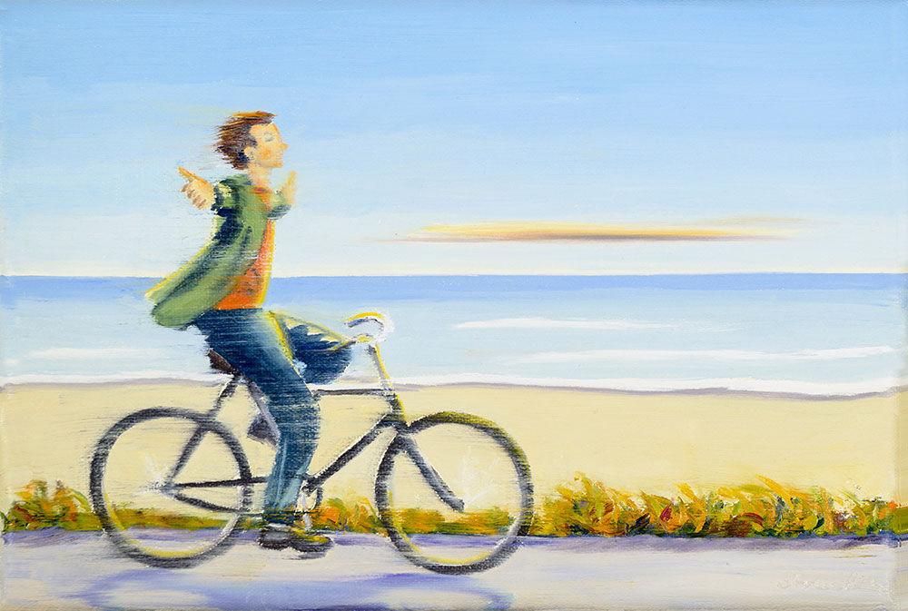 Billederet »Days by the Sea 17« (2026) (Original / Unikt værk), på rammebund af Anja Struck