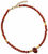 Scarab Necklace Made of Jasper and Cultured Coral Pearls