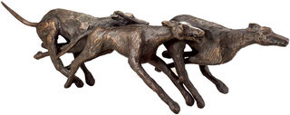 Skulpturengruppe "Windhunde", Bronze
