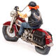 Karikatur "Motorbike", Kunstguss handbemalt von Guillermo Forchino