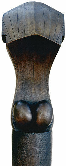 Sculpture "Large Hermes Stele" (life-size), bronze by Paul Wunderlich