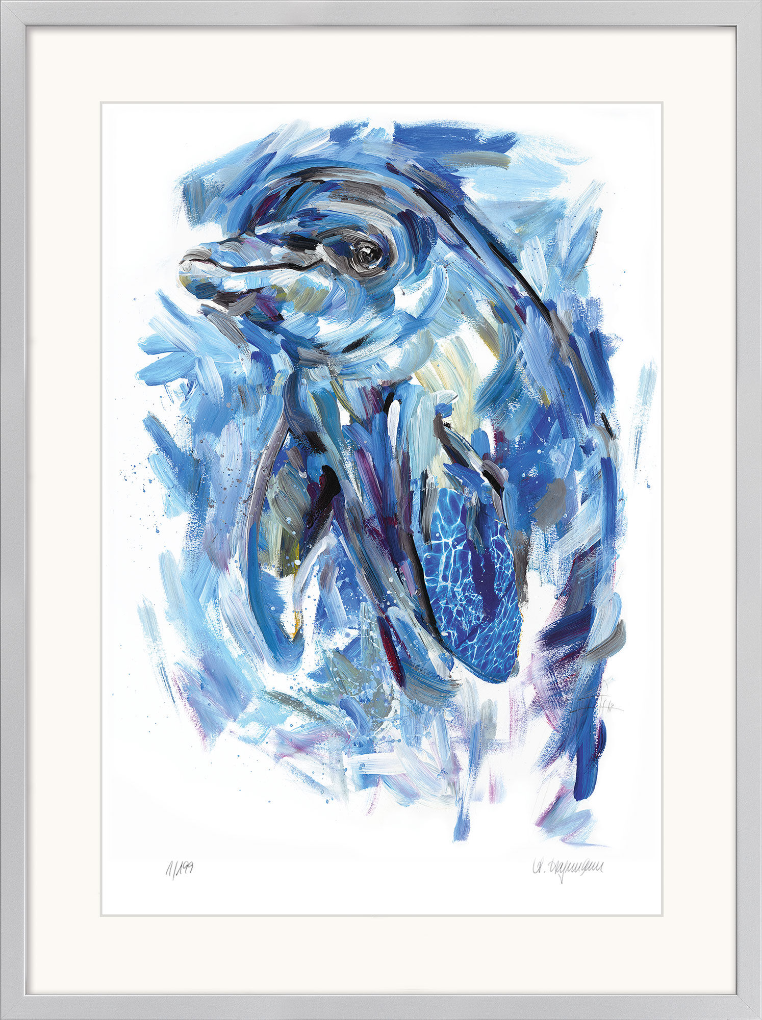 Bild "Delfin", gerahmt von Audrey Hagemann