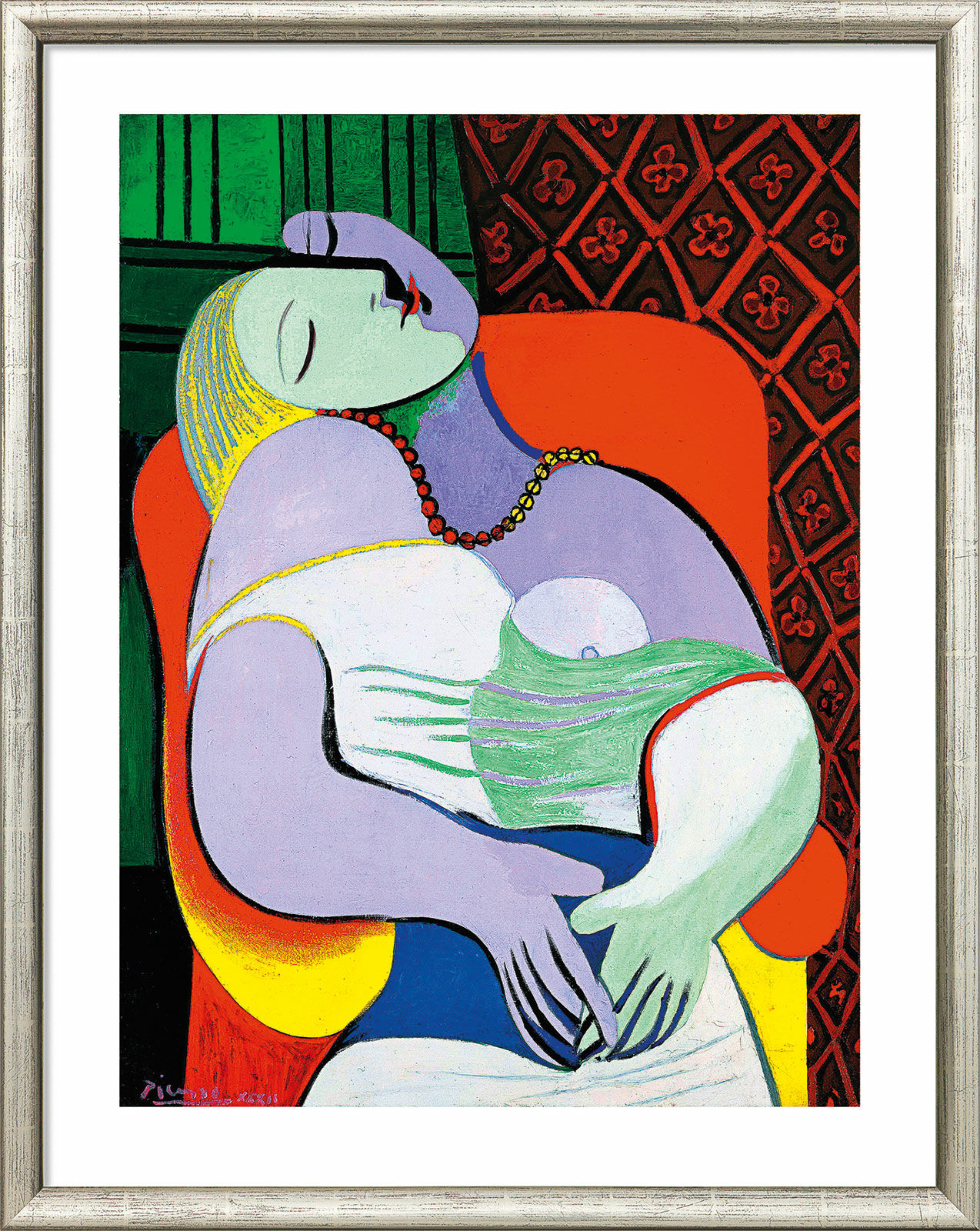 Beeld "Le Rêve - De droom" (1932), ingelijst von Pablo Picasso
