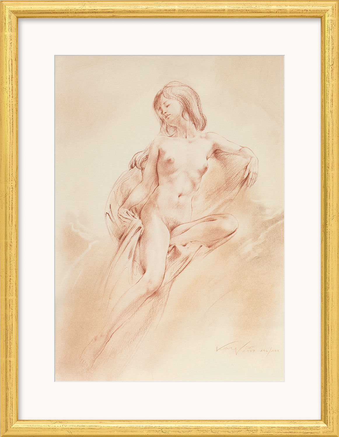 Schilderij "Eva I", ingelijst van Kay