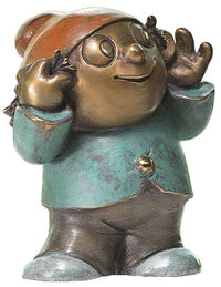 Skulptur "Mainzelmännchen Berti", Version in Bronze