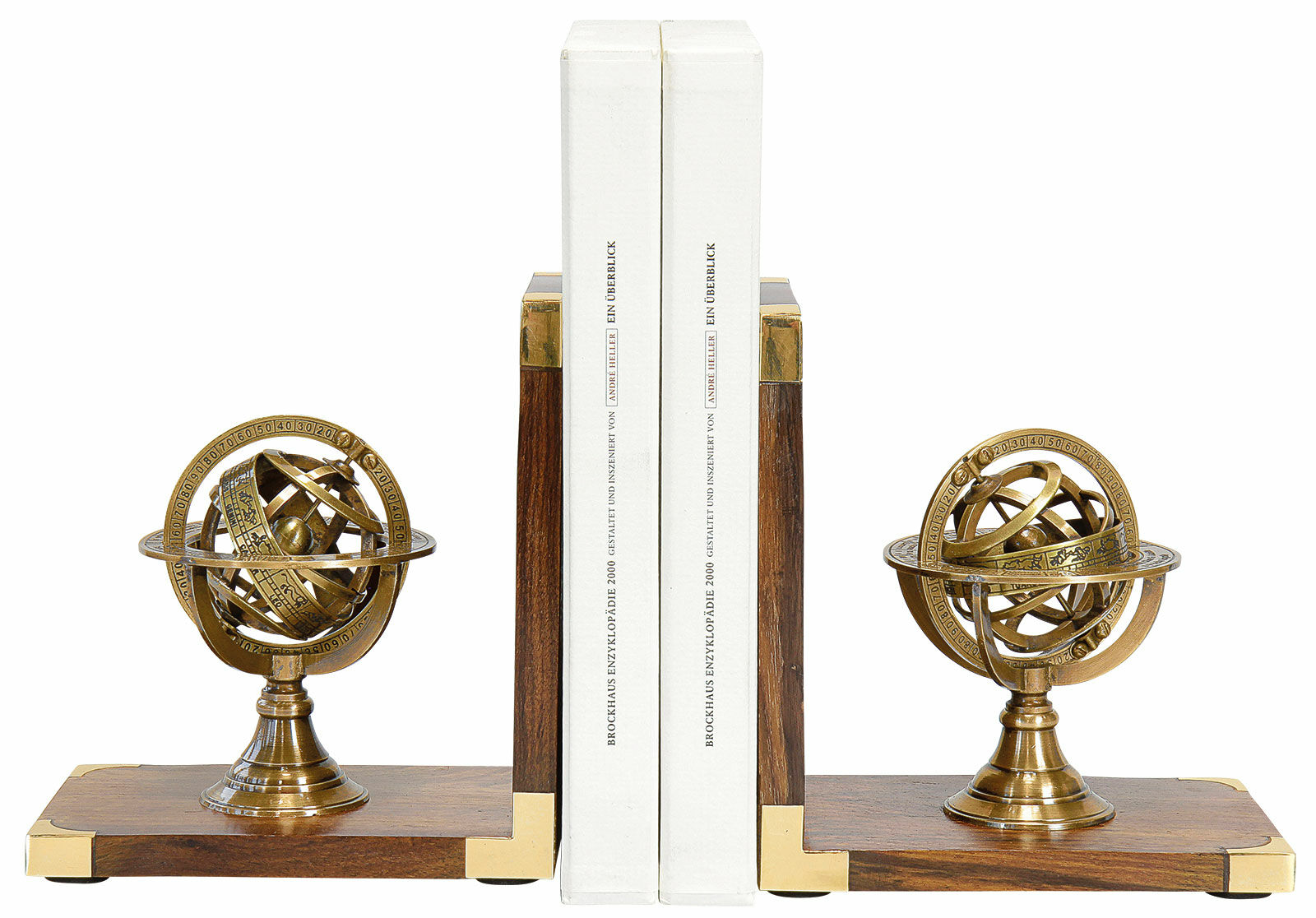 Serre-livres "sphère armillaire" (sans décoration), ensemble de 2