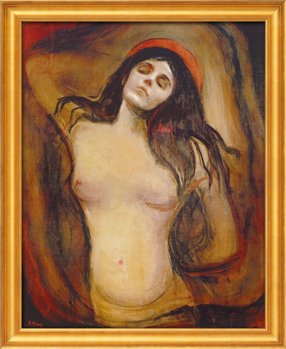 Bild "Madonna" (1894), gerahmt von Edvard Munch