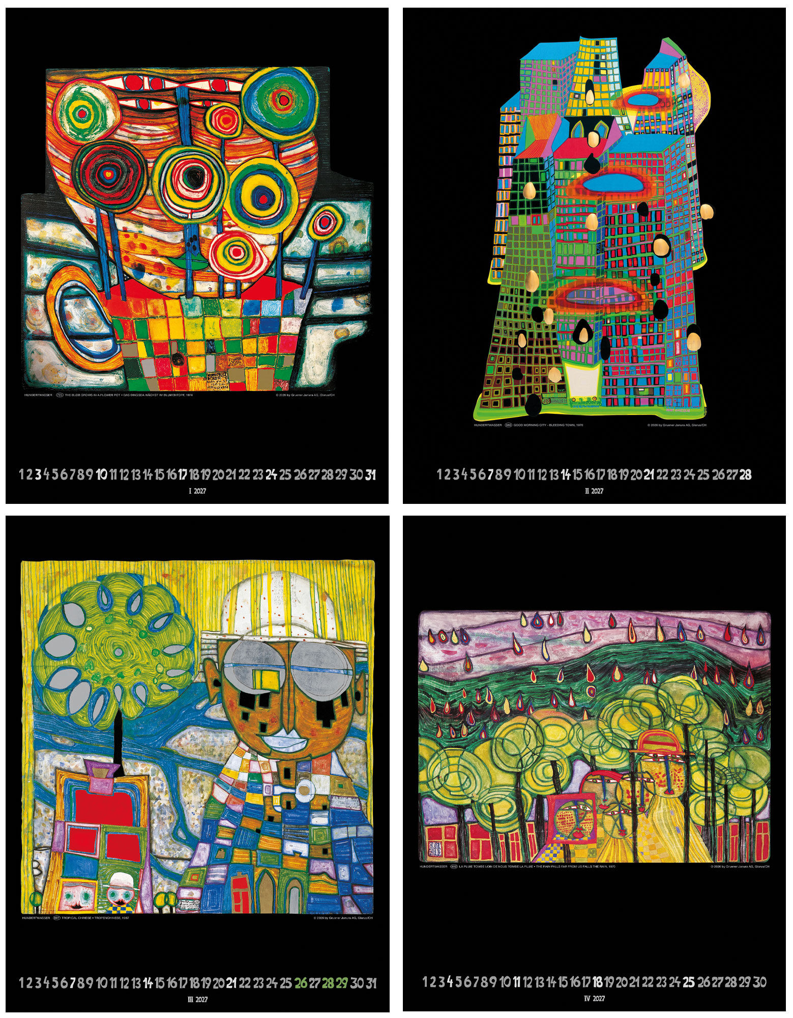 Kunstnerkalender 2027 af Friedensreich Hundertwasser